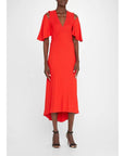 Victoria Beckham Keyhole V Neck Midi