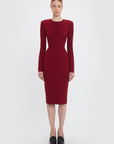 Victoria Beckham Long Sleeve T-Shirt Fitted Dress