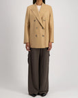 Harris Wharf London Slouchy Peacoat Pressed Wool