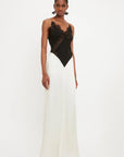 Victoria Beckham Lace Insert Floorlength Dress