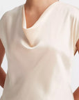 Vince Cowl Neck Cap Sleeve Blouse