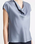 Vince Cowl Neck Cap Sleeve Blouse