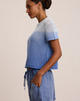 Poppy Cotton Cashmere Mesh S/S Crew Neck Sweater