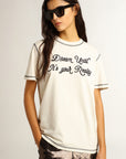 Golden Goose Journey T Shirt Cream Emb