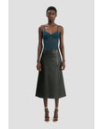 Victoria Beckham Panelled Lamb Skirt