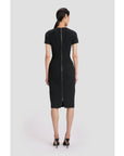 Victoria Beckham Black T Shirt Fitted Dress