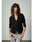 ALEGER 145 Cashmere Seam Detail Cardigan