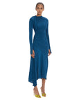Victoria Beckham Long Sleeve Plisse Dress