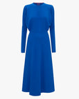 Victoria Beckham Dolman Bright Blue Midi Dress