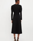 Victoria Beckham Dolman Midi Dress Black