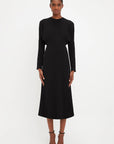 Victoria Beckham Dolman Midi Dress Black