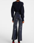 Victoria Beckham Flared Leather Trousers