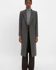 Victoria Beckham Tailored Grey Slim Coat