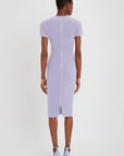 Victoria Beckham Lavender T Shirt Fitted Dress