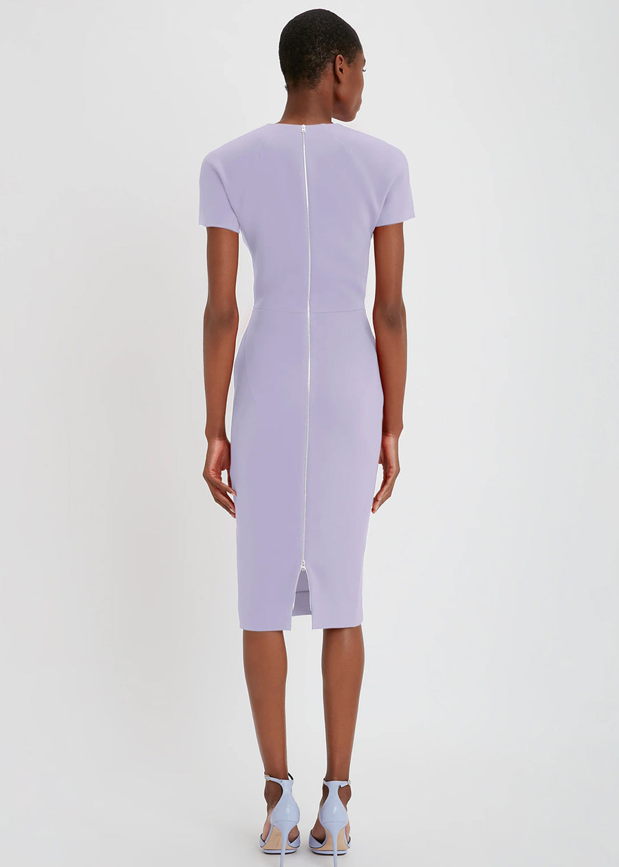 Victoria Beckham Lavender T Shirt Fitted Dress