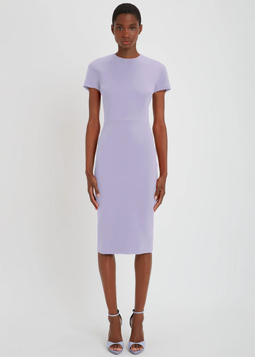 Victoria Beckham Lavender T Shirt Fitted Dress