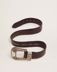 Golden Goose Lace Washed Leather Belt