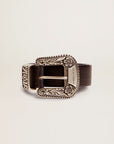 Golden Goose Lace Washed Leather Belt