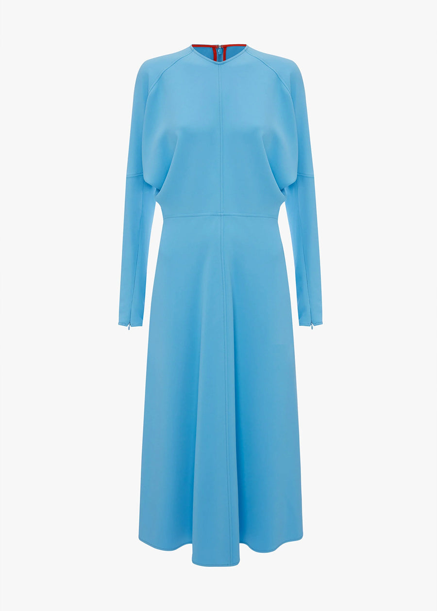 Victoria Beckham Dolman Sky Blue Midi Dress