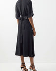 Victoria Beckham Lace Detail Short Sleeve Midi