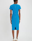 Victoria Beckham Spiral Seam T-Shirt Fitted Dress