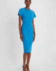 Victoria Beckham Spiral Seam T-Shirt Fitted Dress
