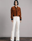 Rag & Bone Ecru Casey High-Rise Flare