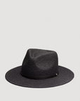 Rag & Bone Black Packable Straw Fedora