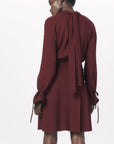 VVB Tie Sleeve Pleated Dress