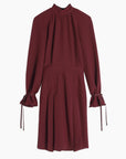 VVB Tie Sleeve Pleated Dress