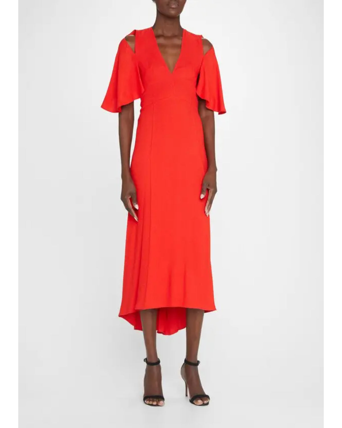 Victoria Beckham Keyhole V Neck Midi