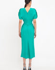 Victoria Beckham Gathered Waist Midi Dress