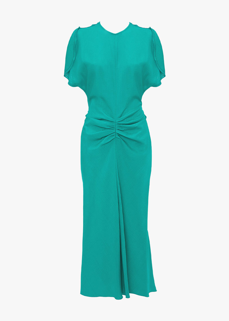 Victoria Beckham Gathered Waist Midi Dress