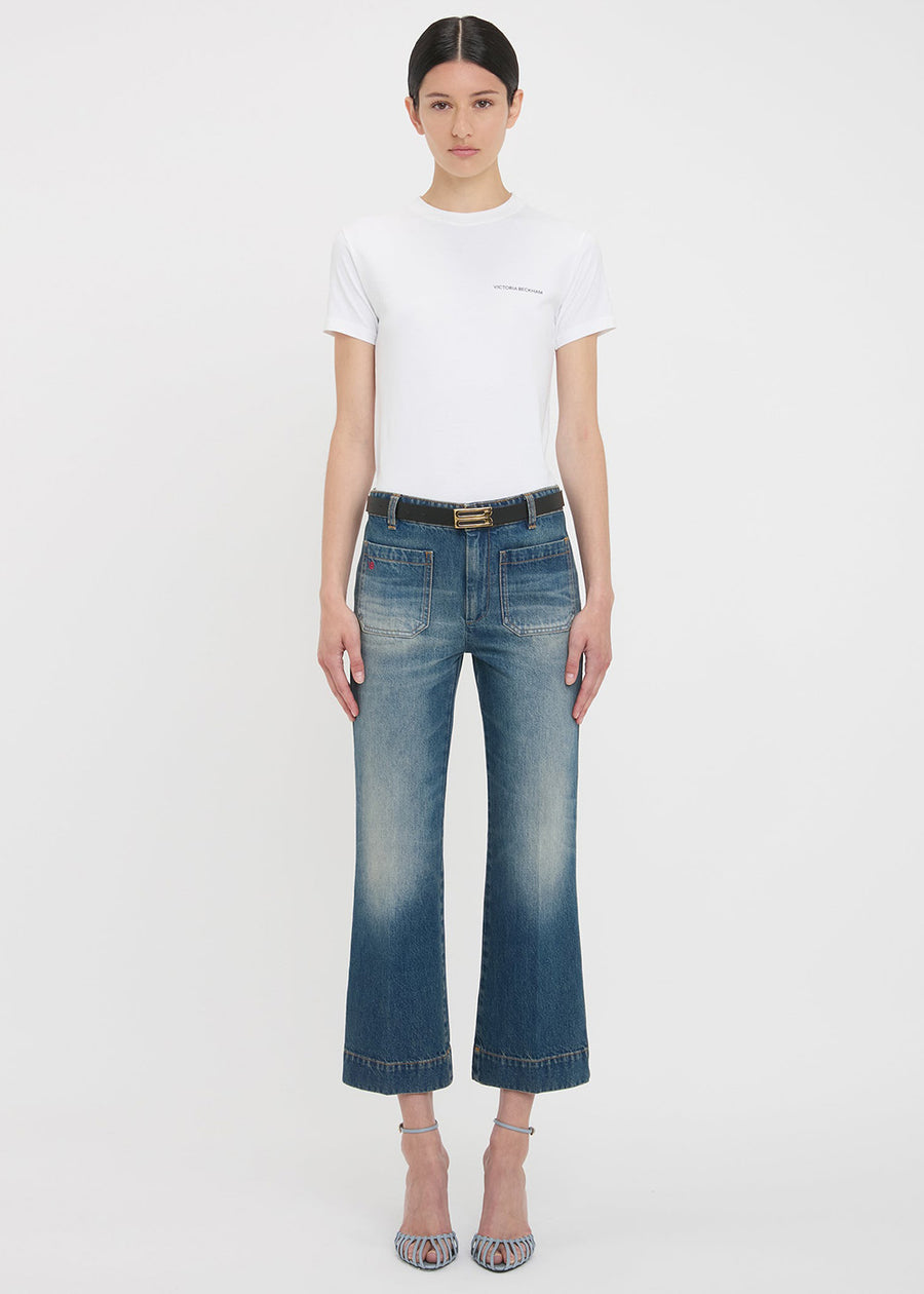 Victoria Beckham Shrunken Logan Tee