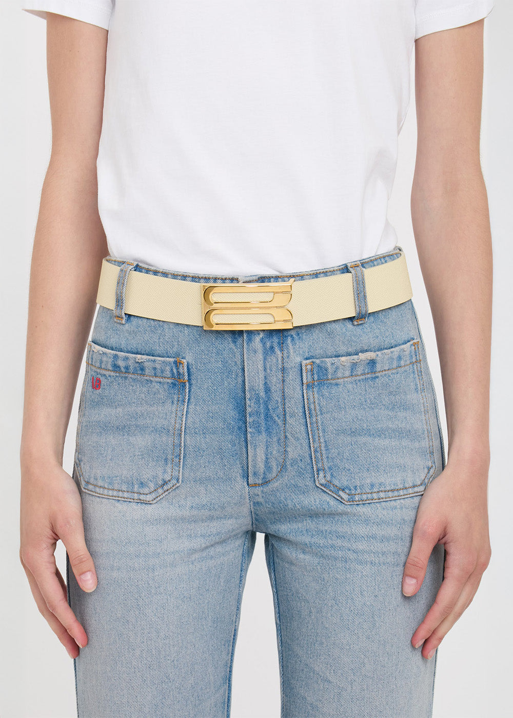 Victoria Beckham Black Jumbo Frame Belt