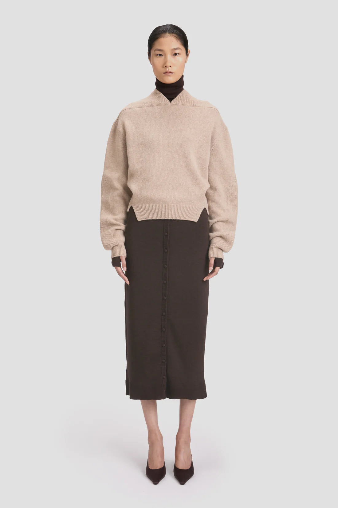 Victoria Beckham V-Neck Yoke Detail Jumper