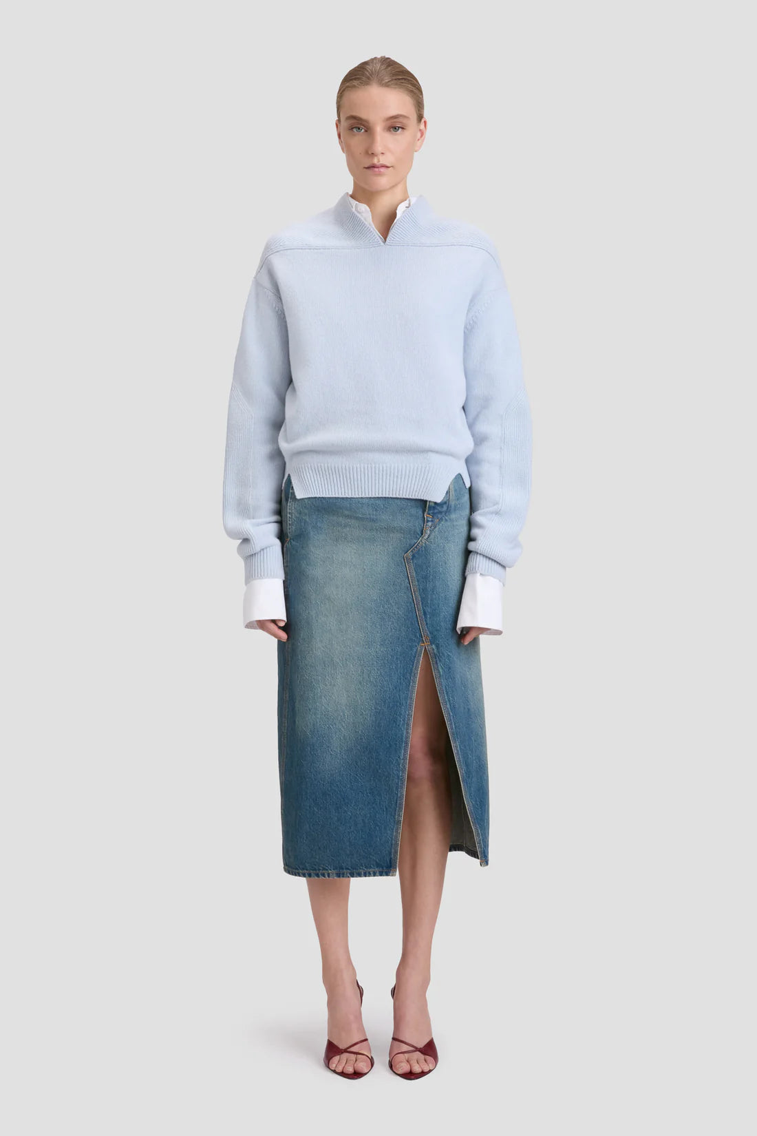 Victoria Beckham V-Neck Yoke Detail Jumper