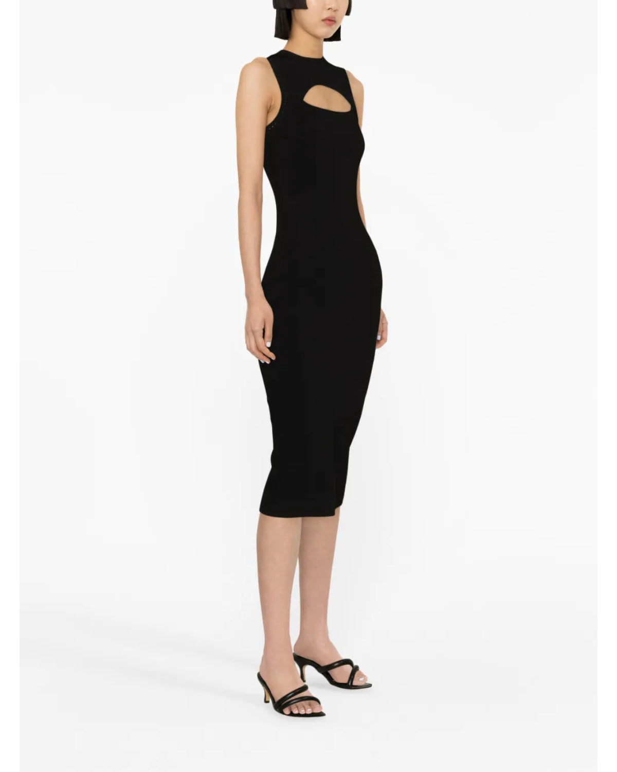Victoria Beckham Sleeveless Cut Out Midi Dress