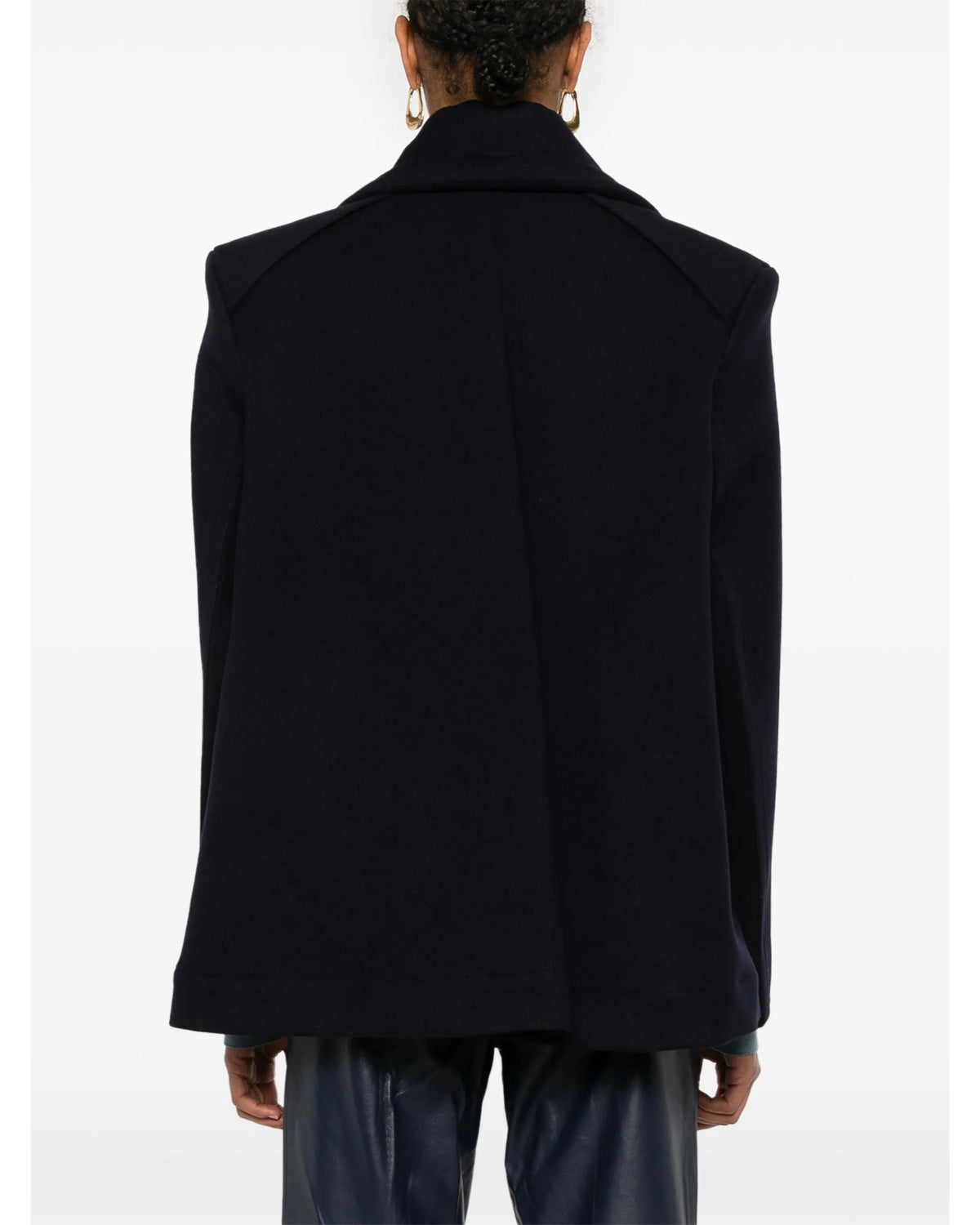 Victoria Beckham Pointed Shoulder Pea Coat