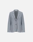 Harris Wharf London Stand Up Collar Blazer Bicolour Frisé
