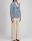 Harris Wharf London Stand Up Collar Blazer Bicolour Frisé