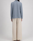 Harris Wharf London Stand Up Collar Blazer Bicolour Frisé