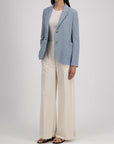 Harris Wharf London Stand Up Collar Blazer Bicolour Frisé