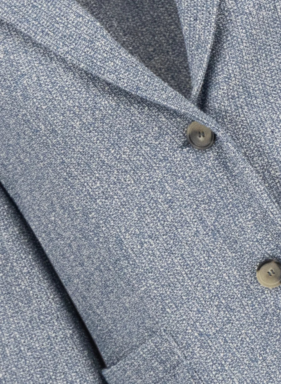 Harris Wharf London Stand Up Collar Blazer Bicolour Frisé