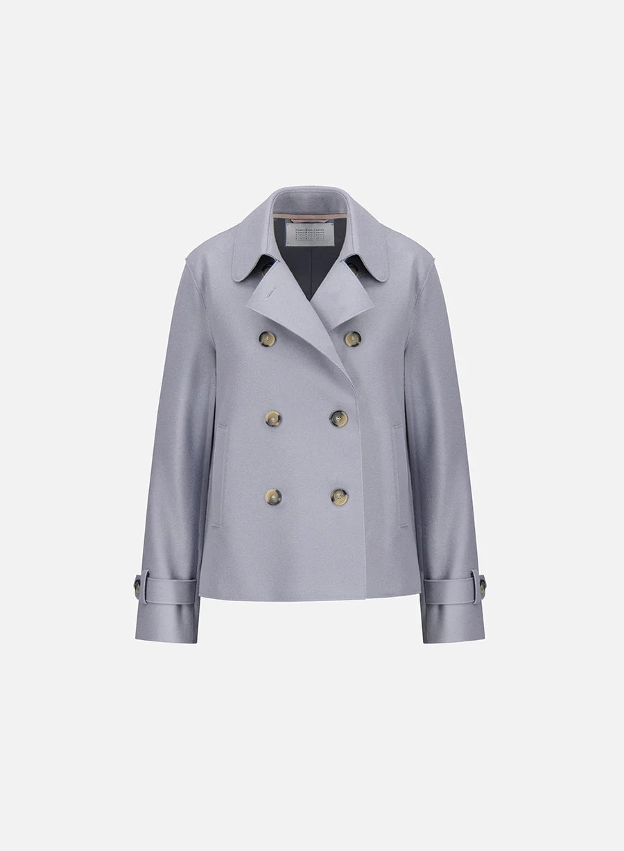 Harris Wharf London Cropped Trench Light Pressed Wool