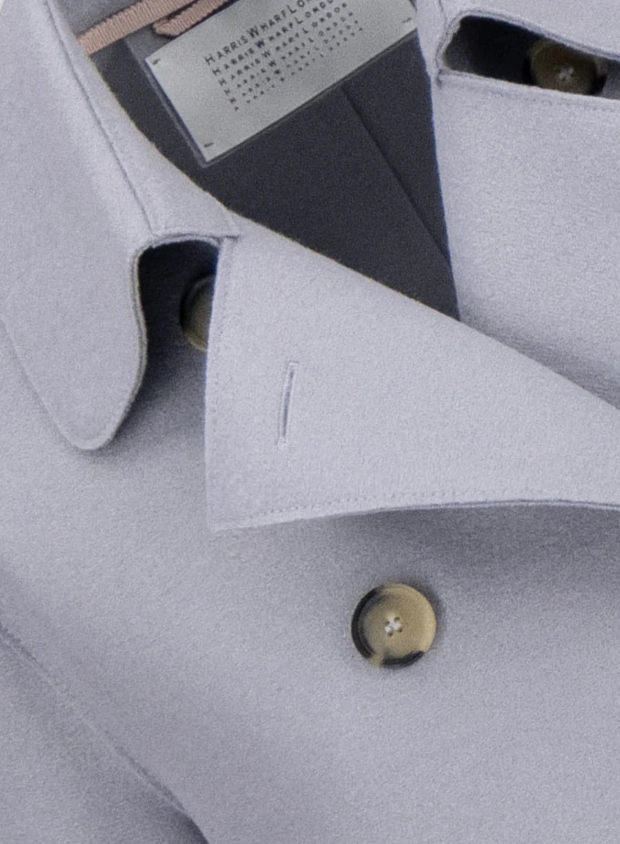 Harris Wharf London Cropped Trench Light Pressed Wool