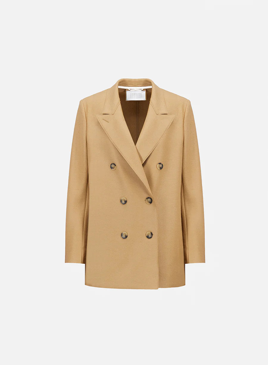 Harris Wharf London Slouchy Peacoat Pressed Wool