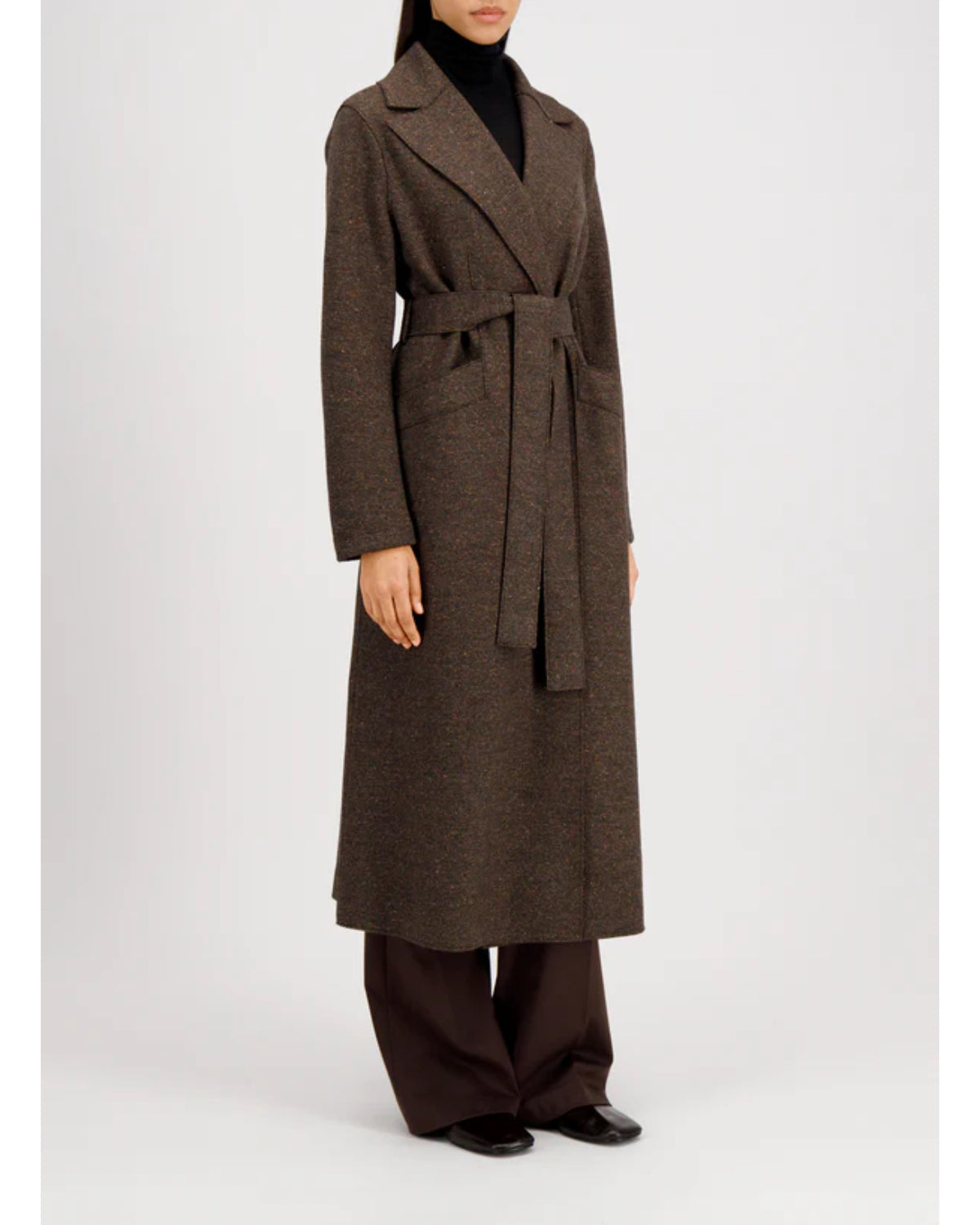 Harris Wharf Long Maxi Coat Donegal