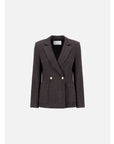 Harris Wharf Double Breasted Blazer With Shoulder Pads