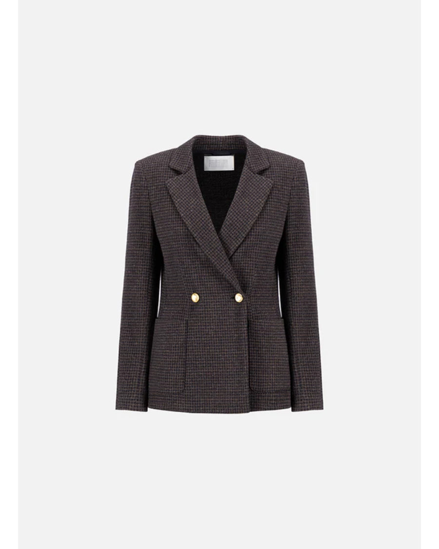 Harris Wharf Double Breasted Blazer With Shoulder Pads